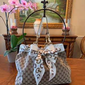Gucci Positano Tote with Silk Scarf